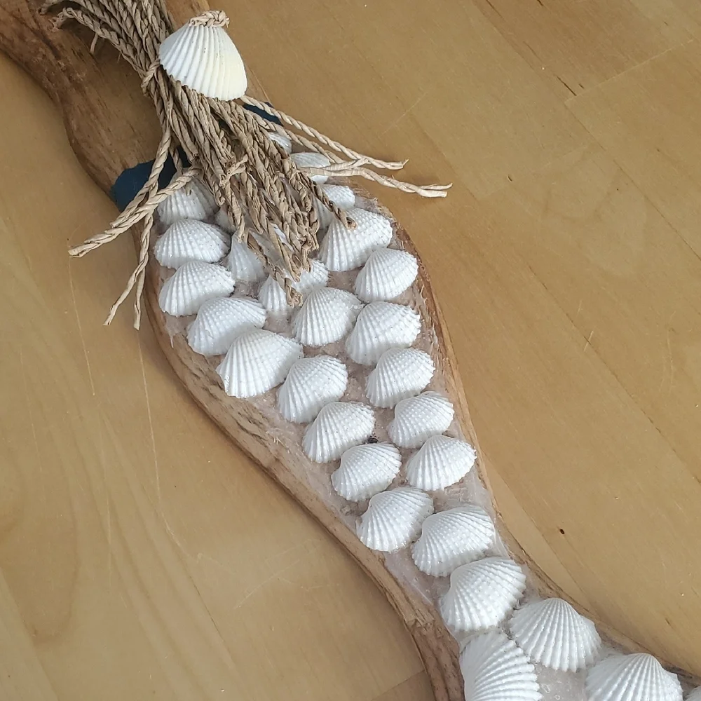 Nautical Mermaid Wall Décor Set Seashell Canvas Coastal Room Accents - Picture 10 of 11